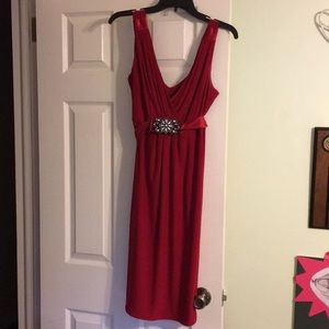 Red formal dress